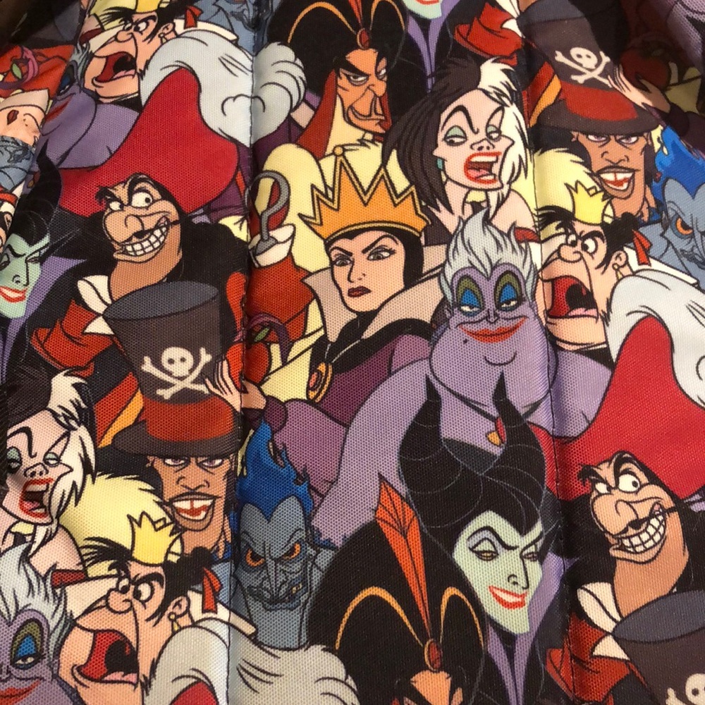 Disney Loungefly Villian’s Backpack with matching zipper pouch